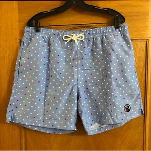 Southern Proper Polka Dots Swim Trunks Shorts Size Large